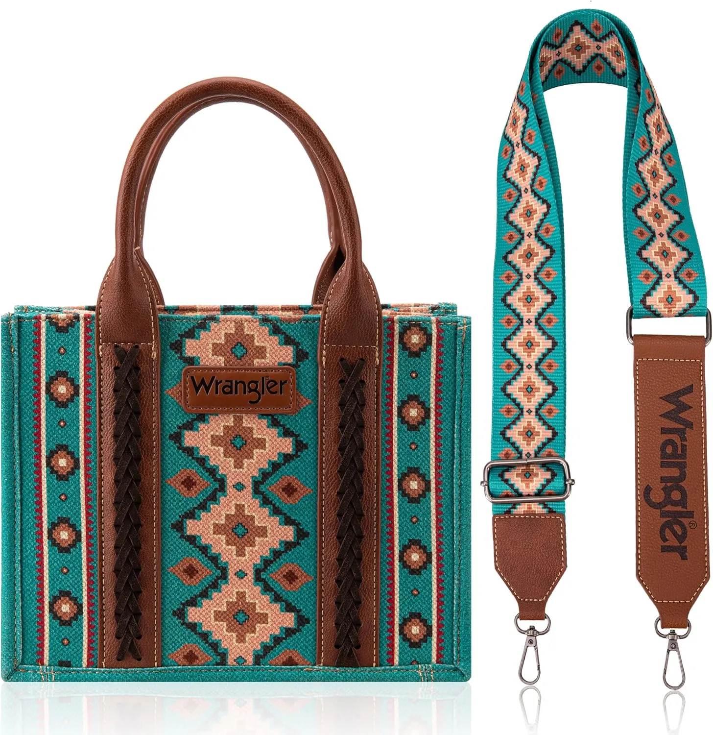 Wrangler Aztec Tote Bag for Women Boho Shoulder Purses and Handbags