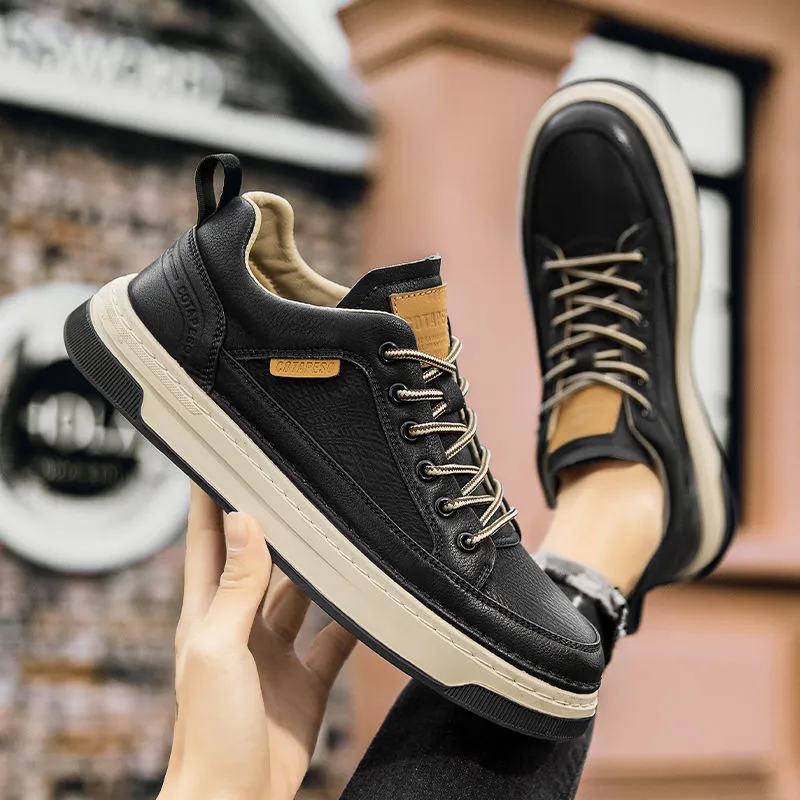 xiangtuibao Men's Shoes Men's Shoes Work Labor Insurance Shoes Casual Leather Shoes All-match Waterproof Non-slip Leather Sneakers