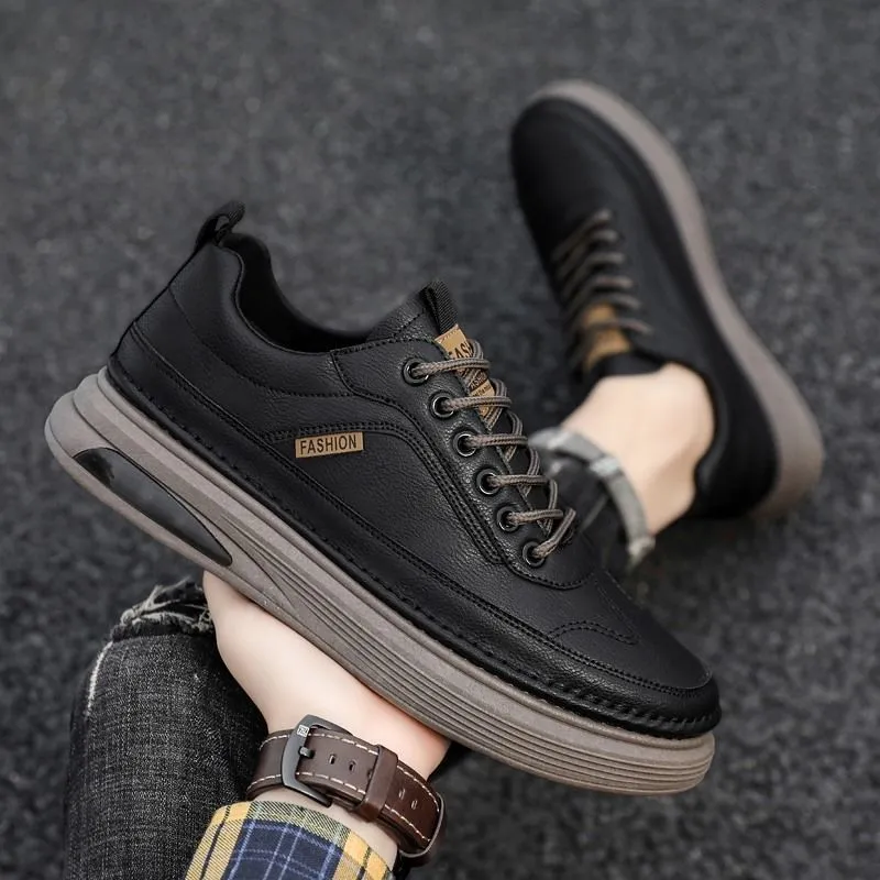 xiangtuibao Men's Shoes Men's Shoes Work Labor Insurance Shoes Casual Leather Shoes All-match Waterproof Non-slip Leather Sneakers