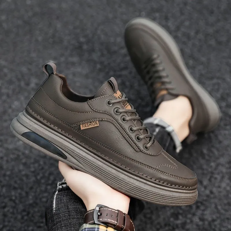 xiangtuibao Men's Shoes Men's Shoes Work Labor Insurance Shoes Casual Leather Shoes All-match Waterproof Non-slip Leather Sneakers