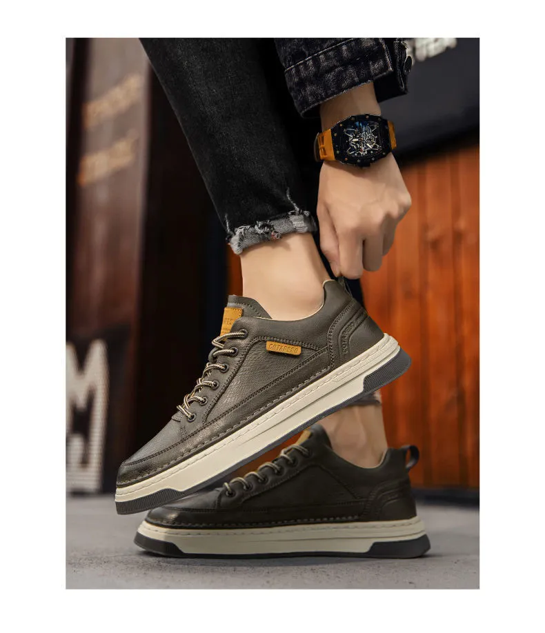 xiangtuibao Men's Shoes Men's Shoes Work Labor Insurance Shoes Casual Leather Shoes All-match Waterproof Non-slip Leather Sneakers