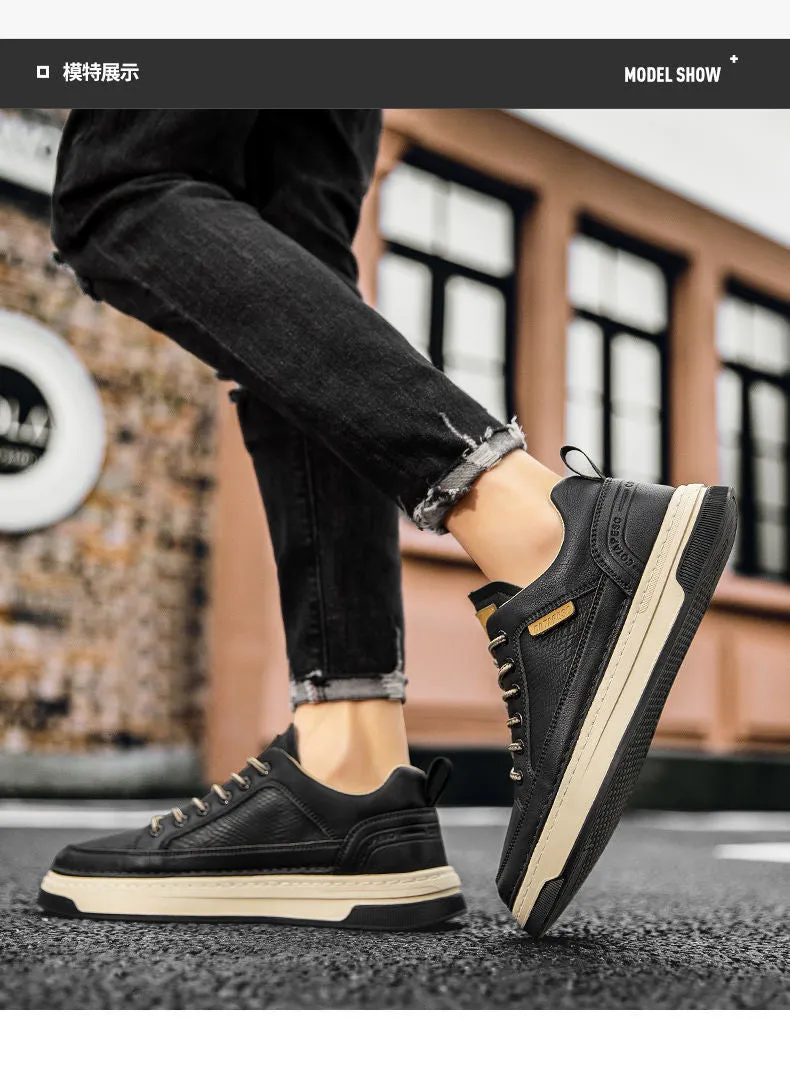 xiangtuibao Men's Shoes Men's Shoes Work Labor Insurance Shoes Casual Leather Shoes All-match Waterproof Non-slip Leather Sneakers
