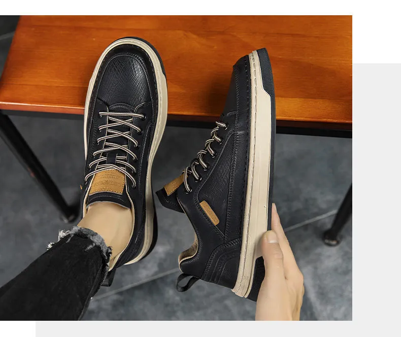 xiangtuibao Men's Shoes Men's Shoes Work Labor Insurance Shoes Casual Leather Shoes All-match Waterproof Non-slip Leather Sneakers