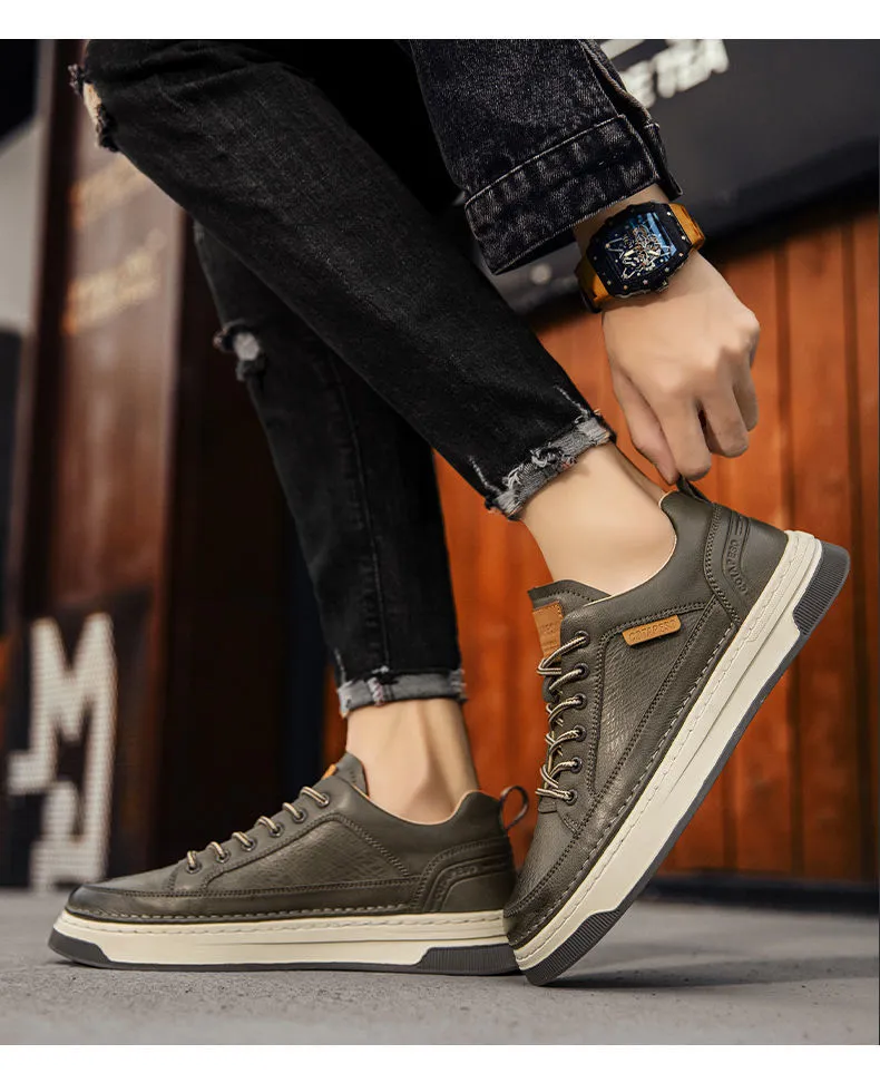 xiangtuibao Men's Shoes Men's Shoes Work Labor Insurance Shoes Casual Leather Shoes All-match Waterproof Non-slip Leather Sneakers