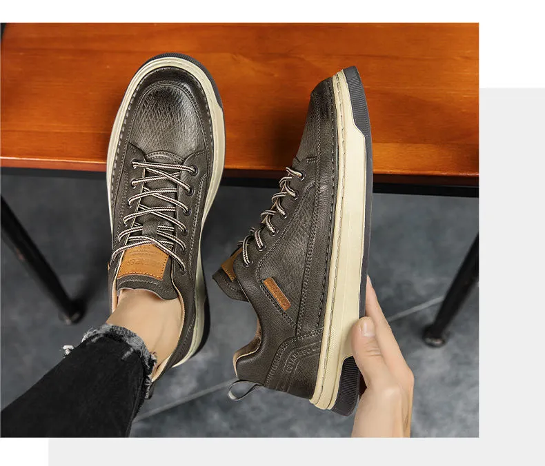 xiangtuibao Men's Shoes Men's Shoes Work Labor Insurance Shoes Casual Leather Shoes All-match Waterproof Non-slip Leather Sneakers