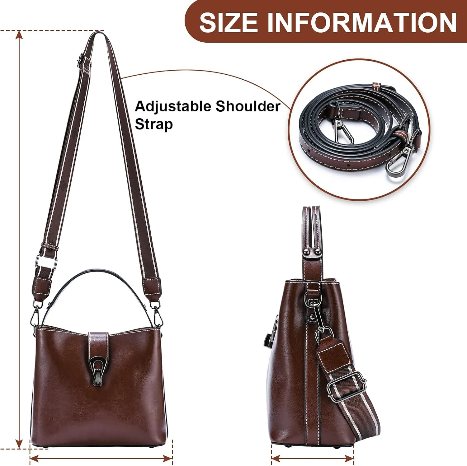 Yonami Genuine Leather Purses - Women's Designer Crossbody Bags  Small Purses for Women, Women's Shoulder Handbags