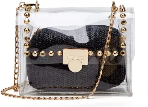 YYW Clear Purse - Stadium Approved Women's Small Crossbody Bag, Clutch, Jelly Handbag