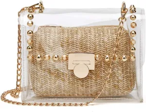 YYW Clear Purse - Stadium Approved Women's Small Crossbody Bag, Clutch, Jelly Handbag