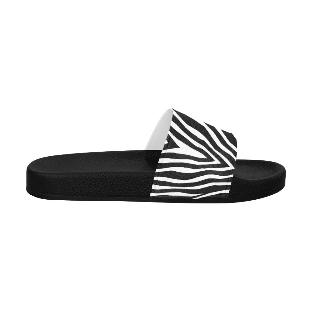 Zebra Swag Slide Sandals