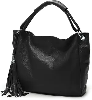 zency 100% Soft Genuine Leather Ladies Shoulder Bags Tassel Women's Handbag Messenger Satchel Crossbody